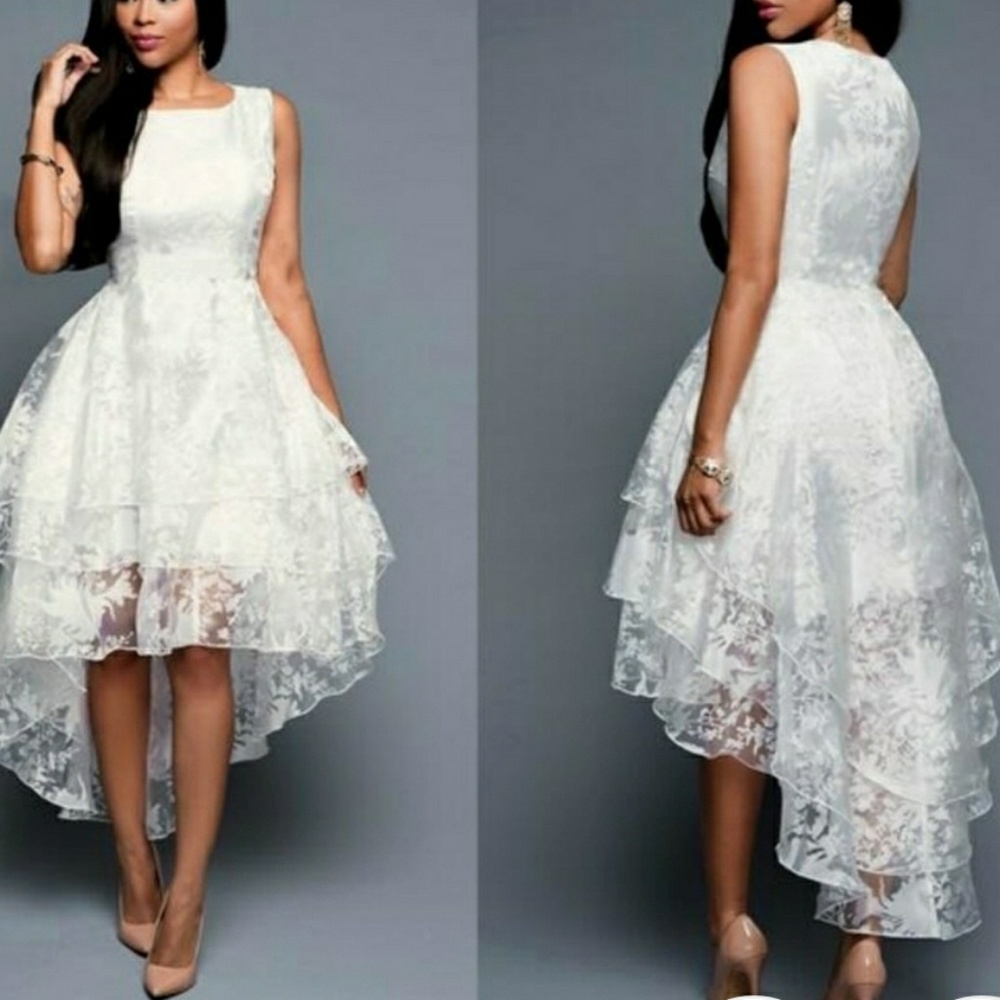 Wedding double laced Dress - Picture 2 of 4